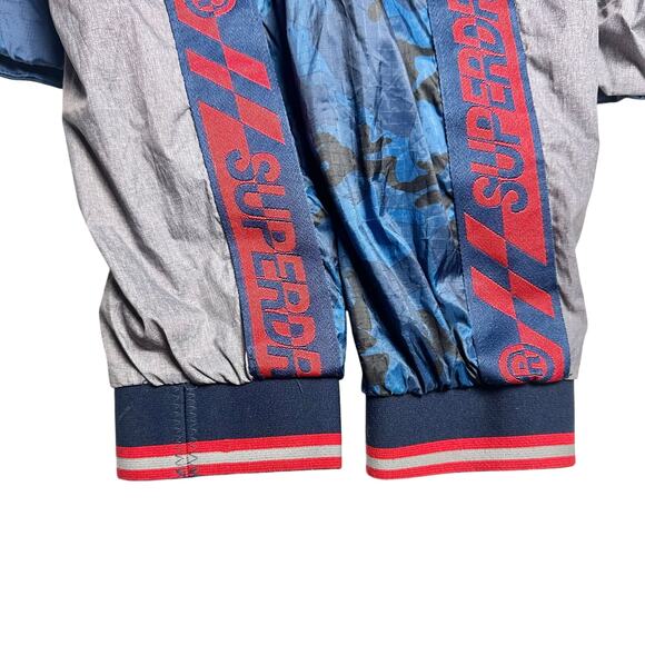 Superdry | Men | Hawk Color Block Cagoule Royal Camo Hooded Jacket | Size Small - Picture 12 of 16